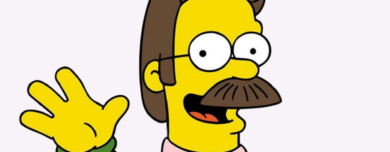 Ned Flanders y los buenos vecinos de IP saludando