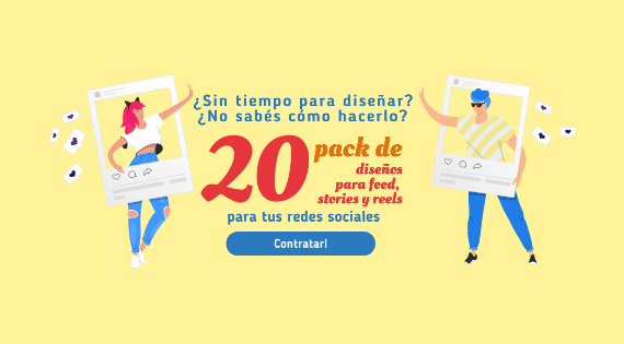 Pack de 20 diseños para redes sociales