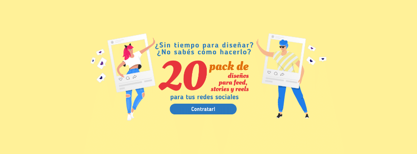 Pack de 20 diseños para redes sociales
